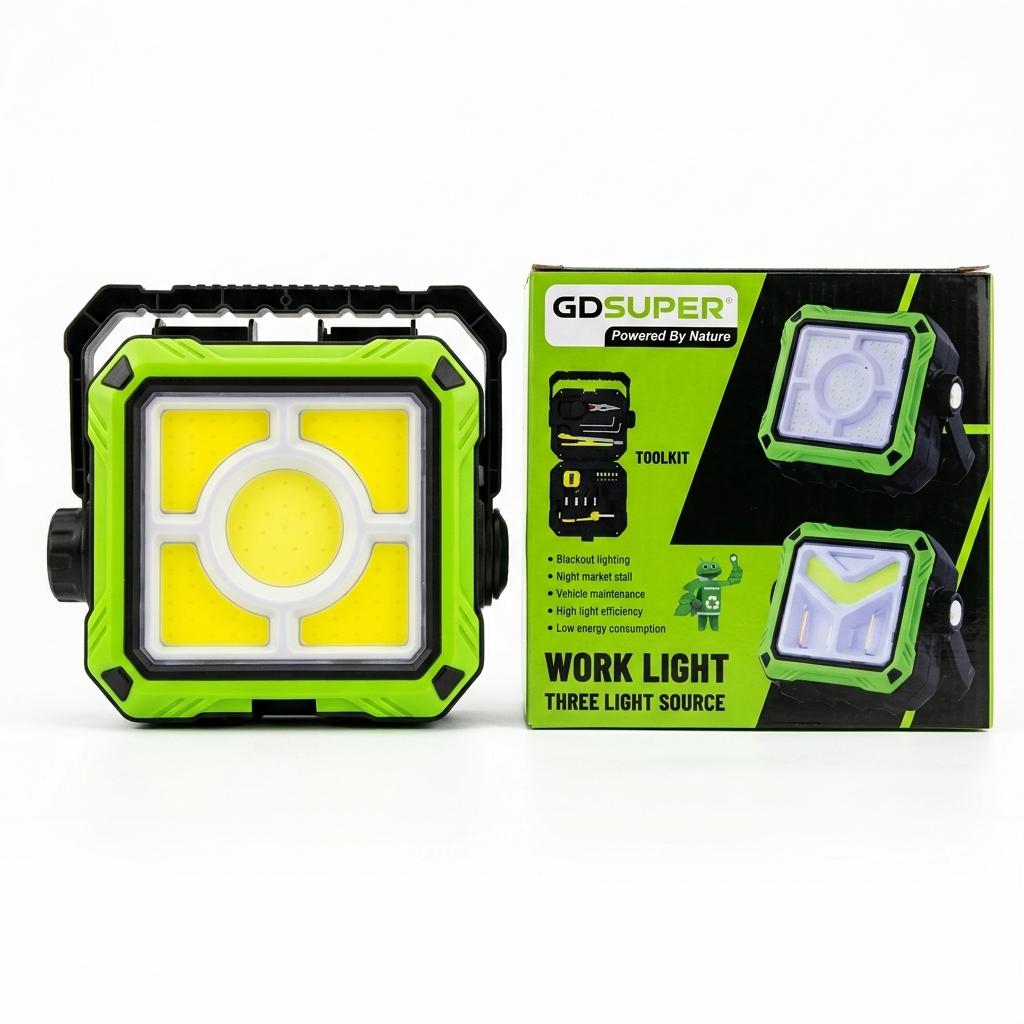 Solar-Powered Multifunction Work Light with Integrated Toolkit