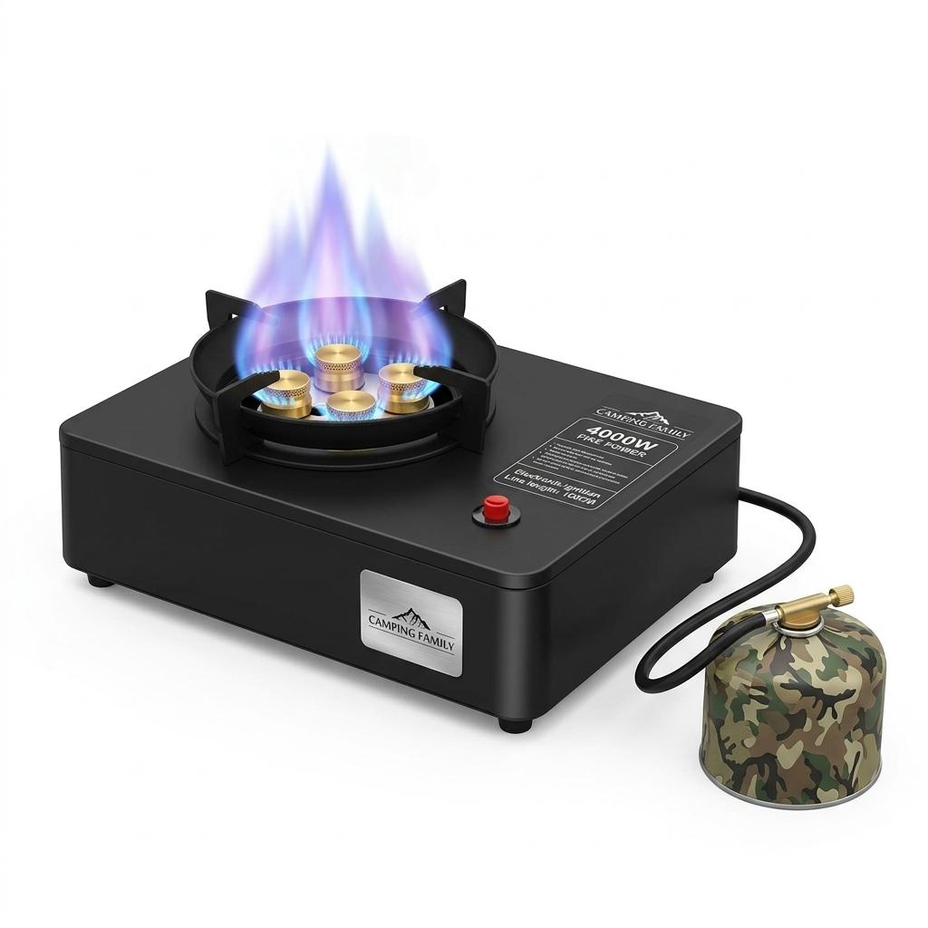ortable Four-Burner Camping Stove