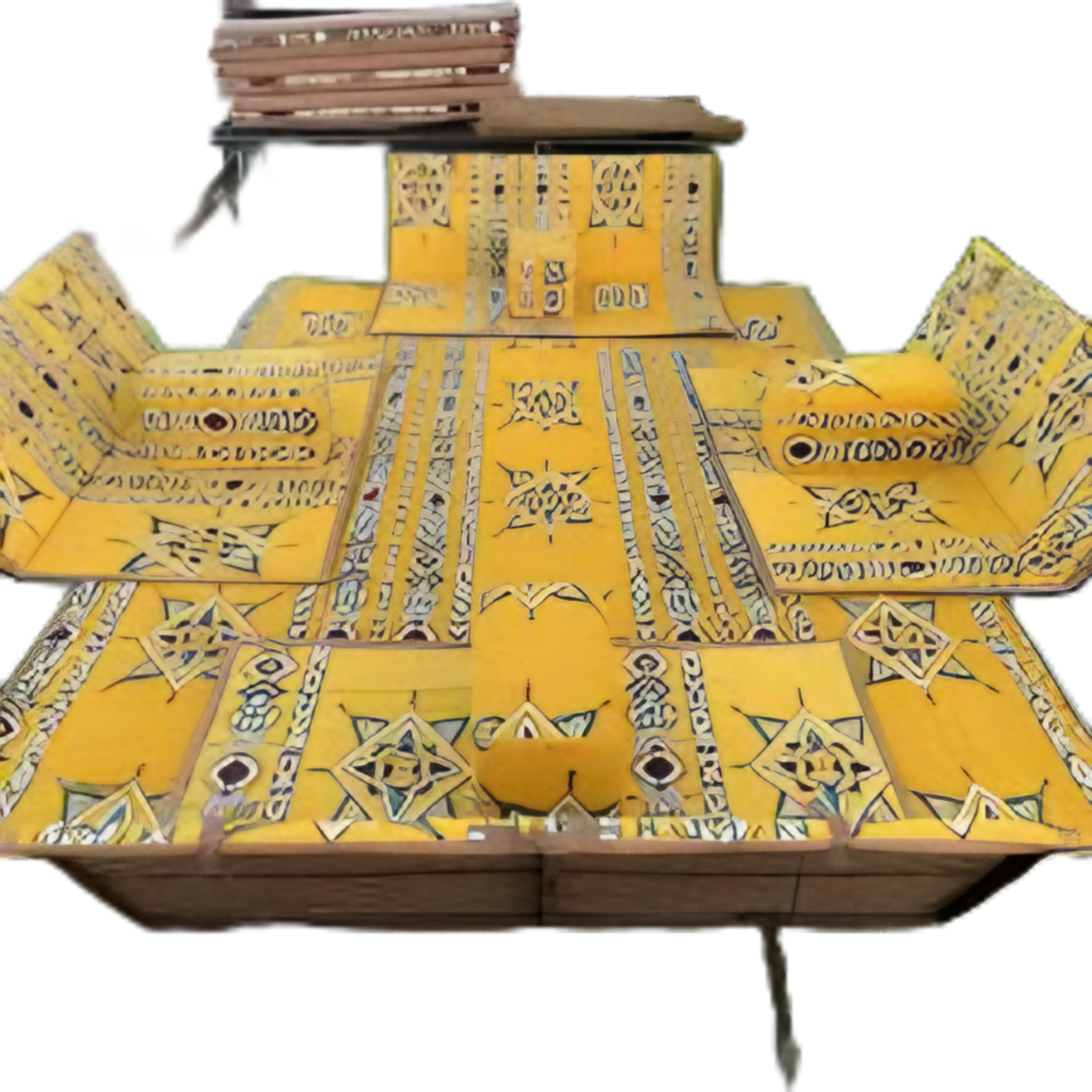 مده مع 4 تكايات 8  اشخاص  اصفر نجمة الديالة