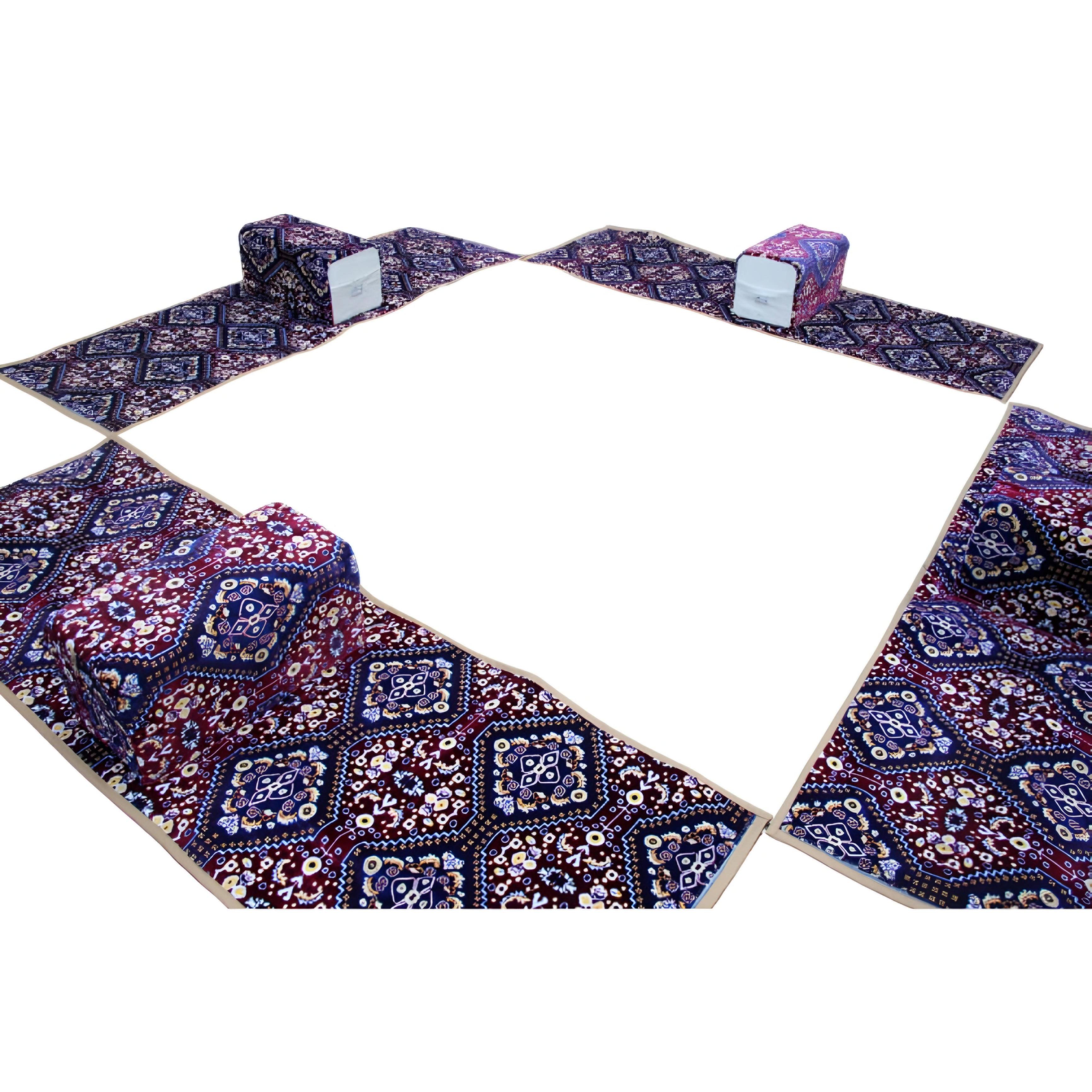 مده 8 اشخاص 4 تكايات نقطه حمراء وصفراء